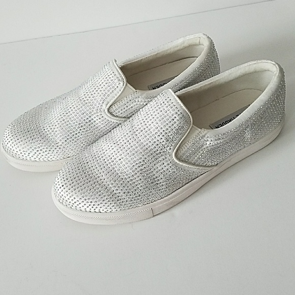 steve madden rhinestone slip on sneakers